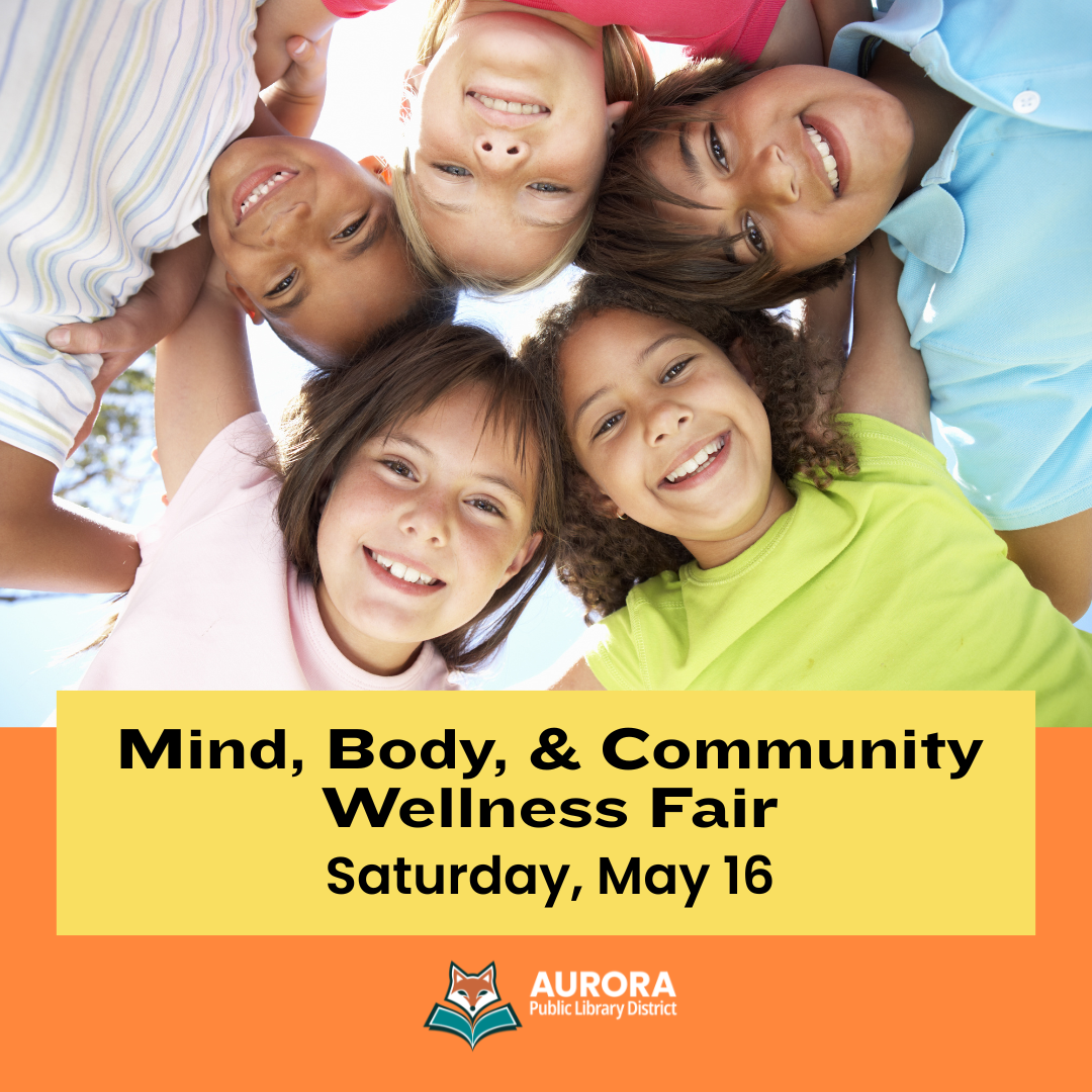 Children laughing in a circle. Mind, Body, Community Wellness Fair. Saturday, May 16 from 10 a.m. to 12 p.m.